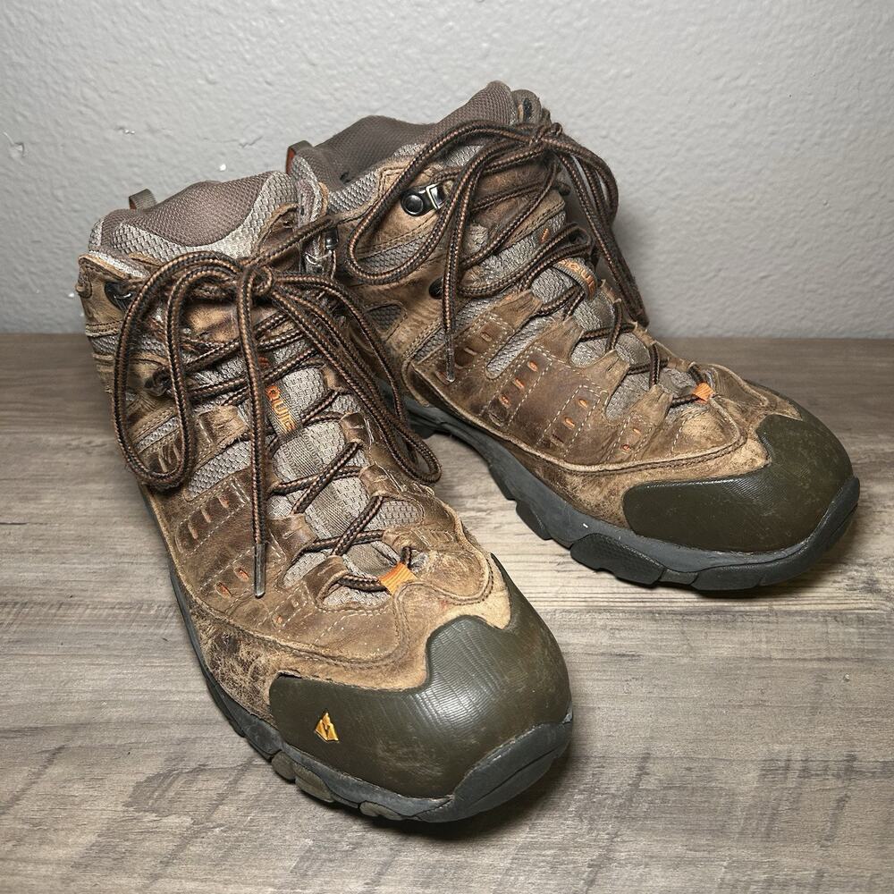 Vasque Scree 2.0 Mid Vibram Mens Size 9.5M Waterproof Hiking Boots Brown Leather